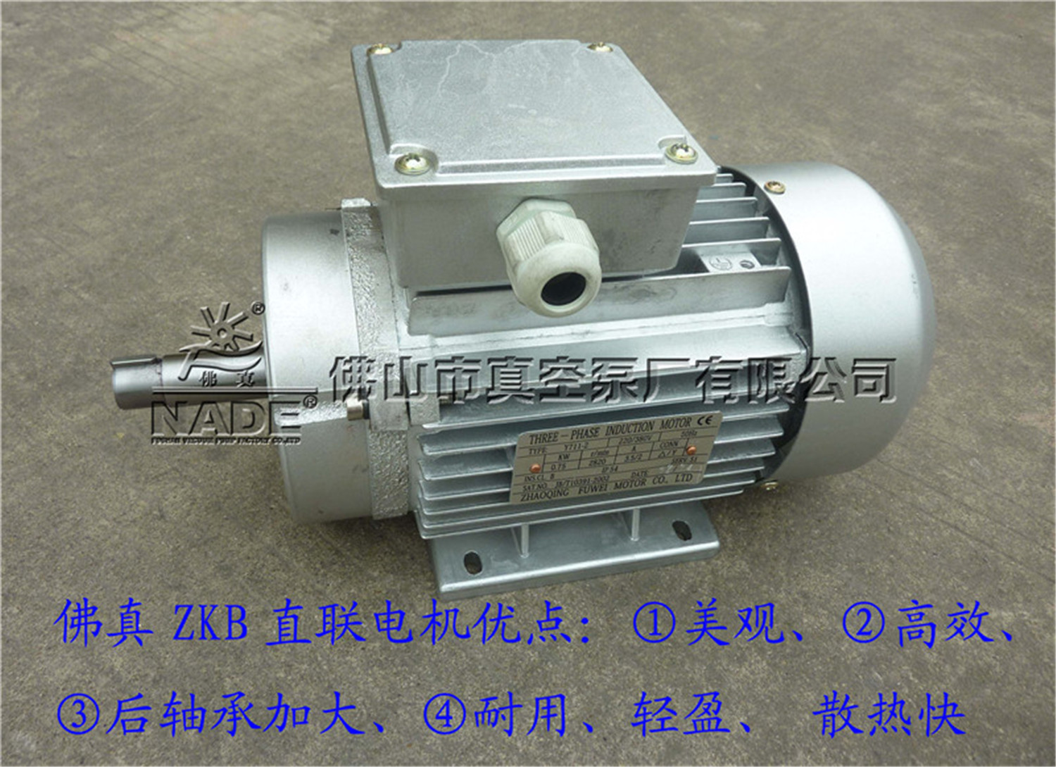 ZKB系列水環(huán)式真空泵新型合金材質電機優(yōu)點展示圖